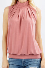 Load image into Gallery viewer, High Neck Pleat (dusty rose)