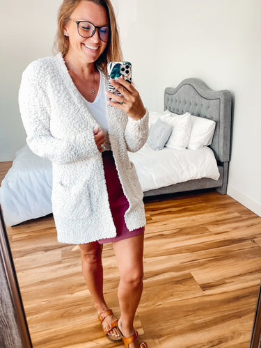 Cream Popcorn Cardi