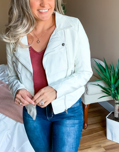 Spark a Feeling Faux Leather Jacket